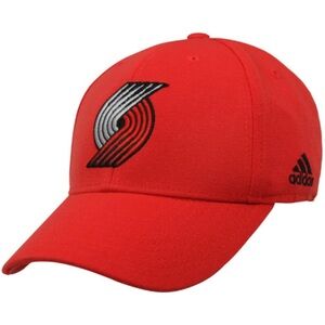 Men’s Adidas Portland Trail Blazers Basic Logo Hat in Red (OS)